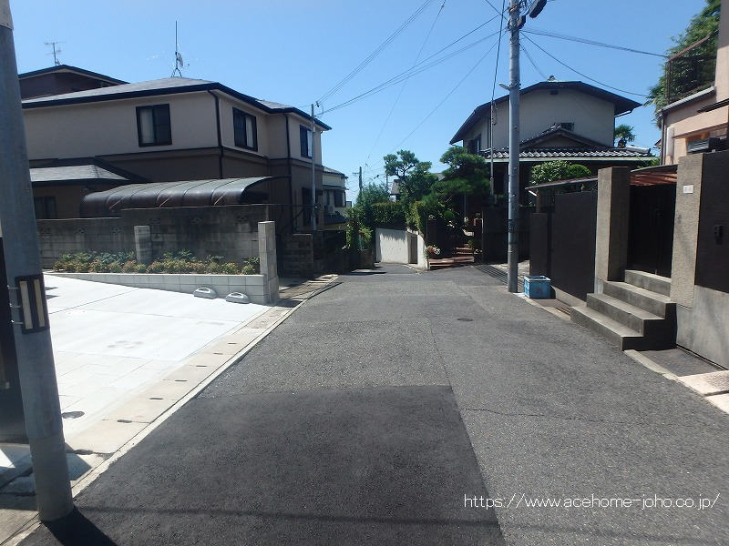 西側公道から南へ望む