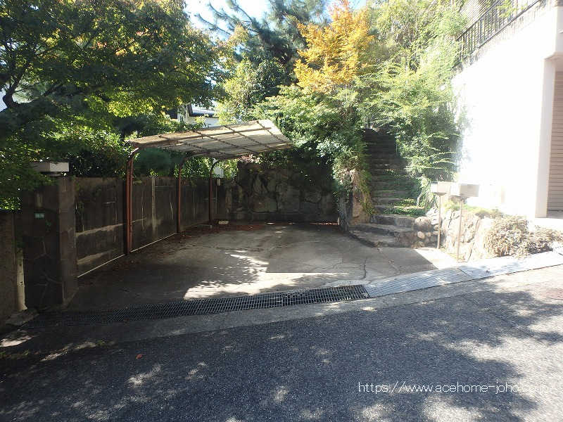 駐車場と玄関回り