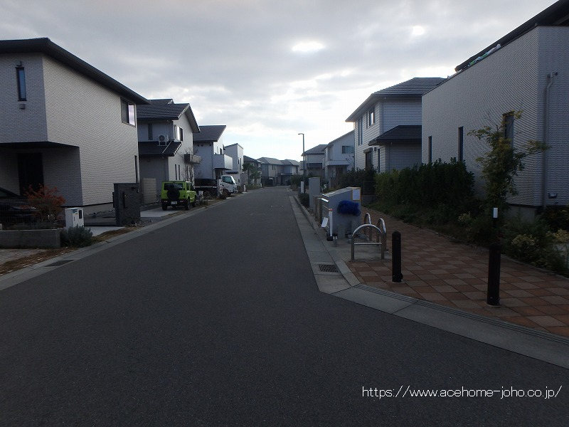 東側公道から南へ望む