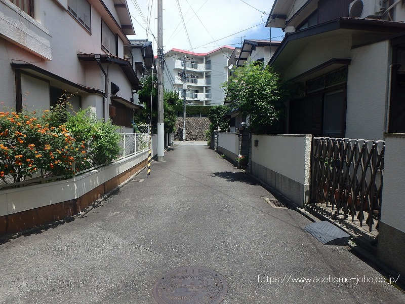 北西側道路から