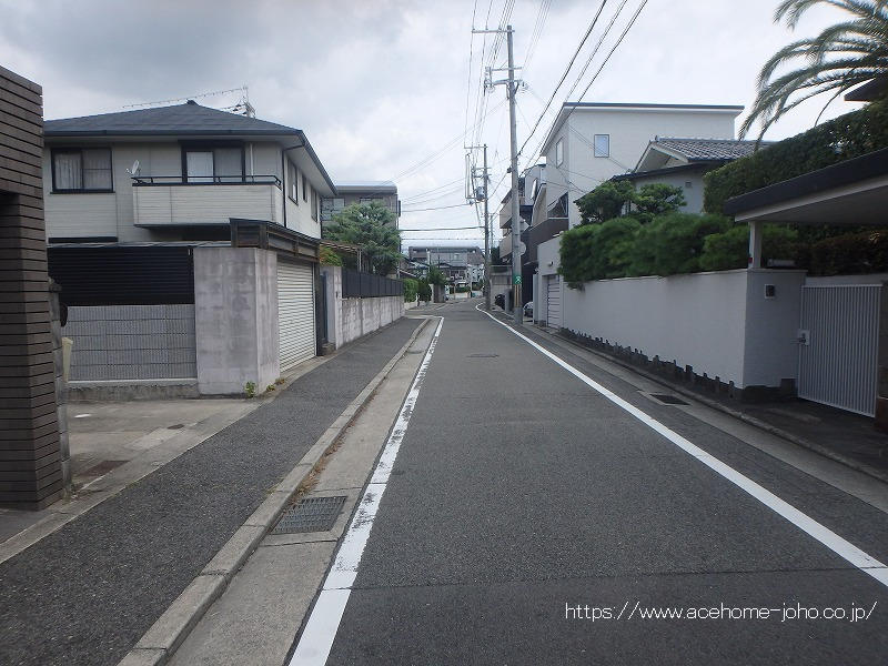 東側公道から北へ望む