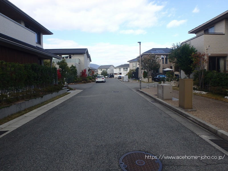 東側公道から北へ望む