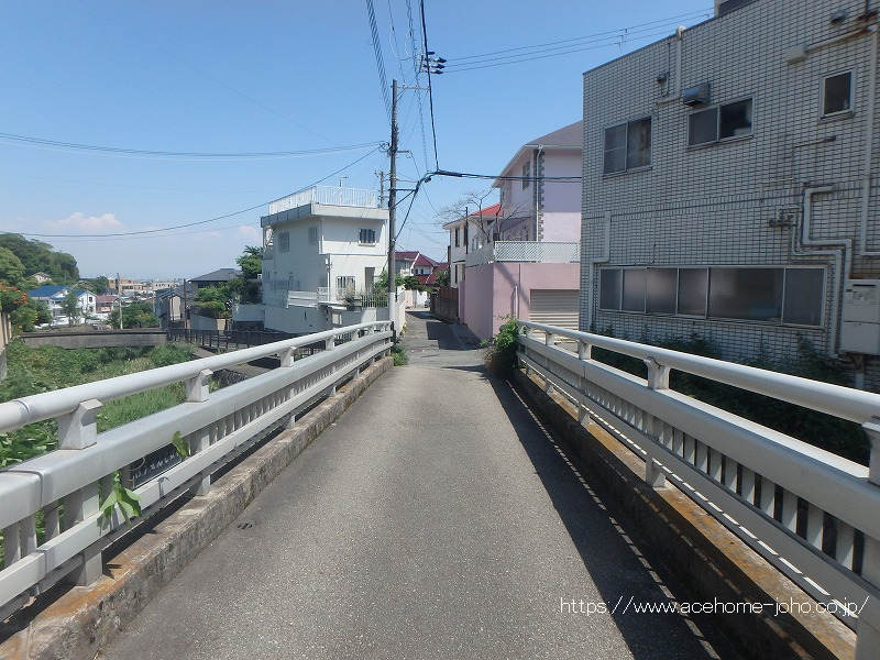 東側公道から南へ望む