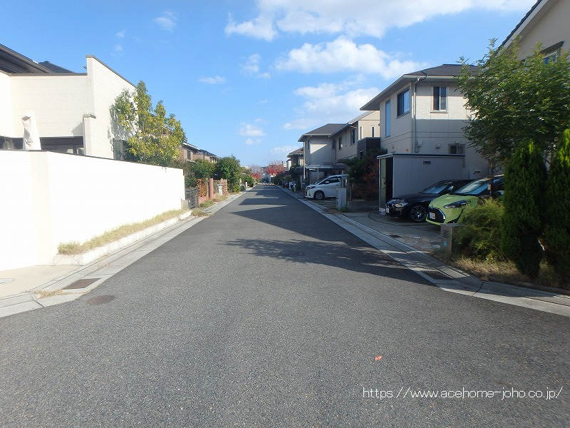 南側公道から東へ望む