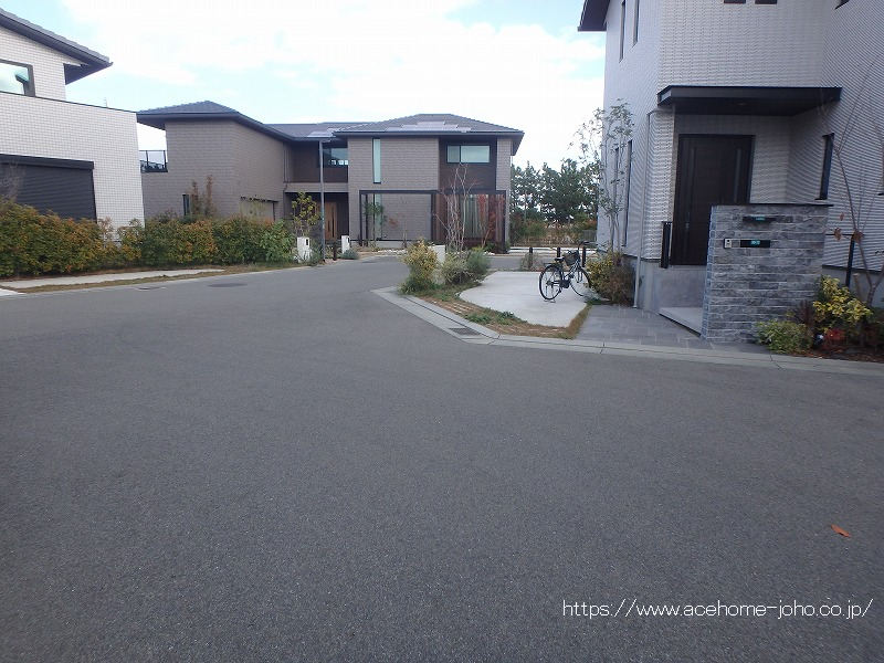 北側公道から東へ望む