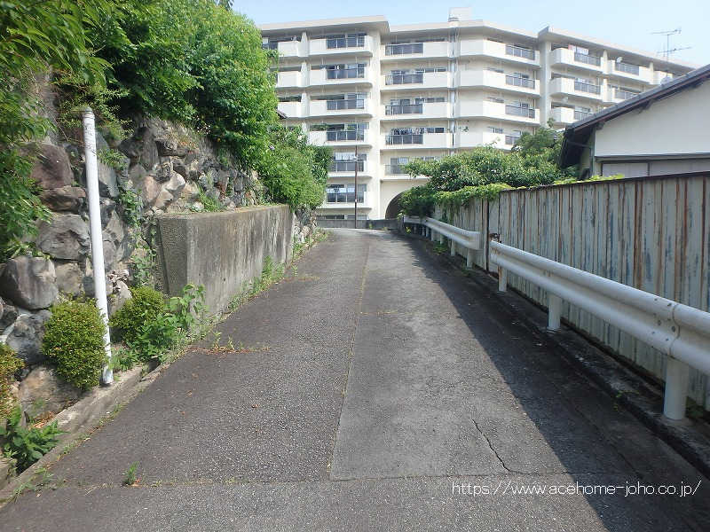 東側公道から北へ望む