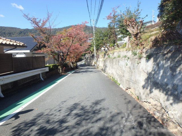 南東側公道から北西へ