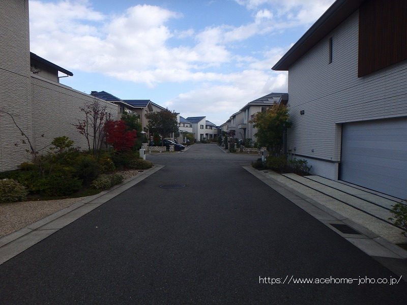 北側公道から東へ望む