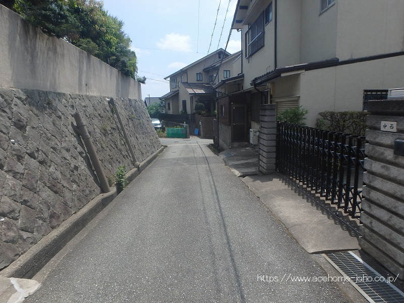 南側公道から東へ望む