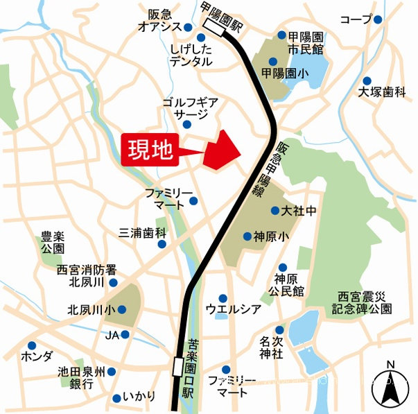 現地周辺図