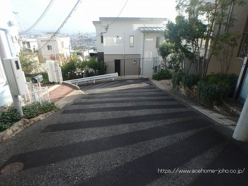 東側公道から南へ望む