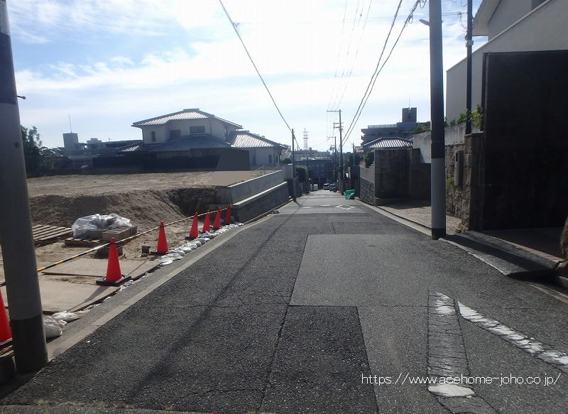 西側公道から南へ望む