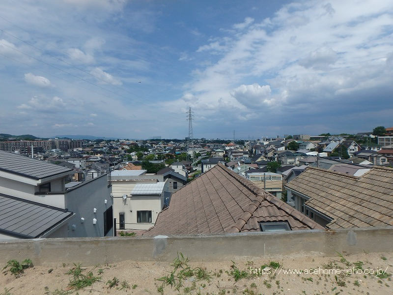 東側の西宮市内の眺望