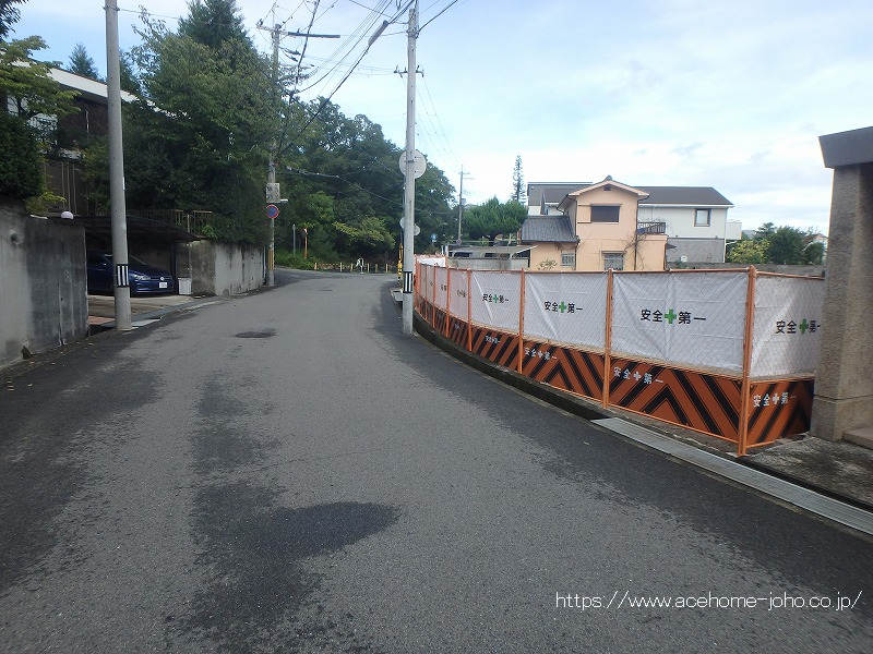 北西側公道から