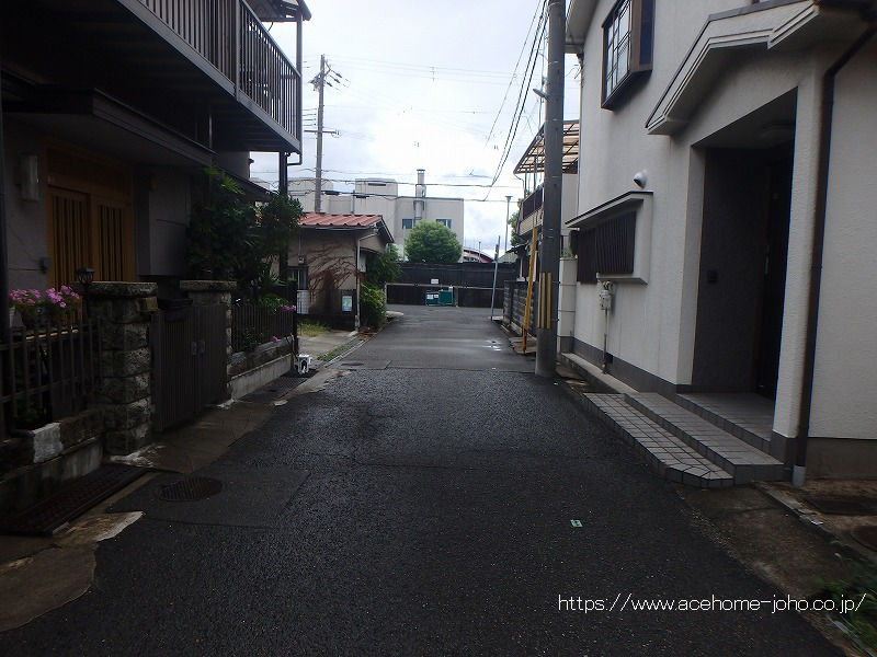 東側公道から北へ望む