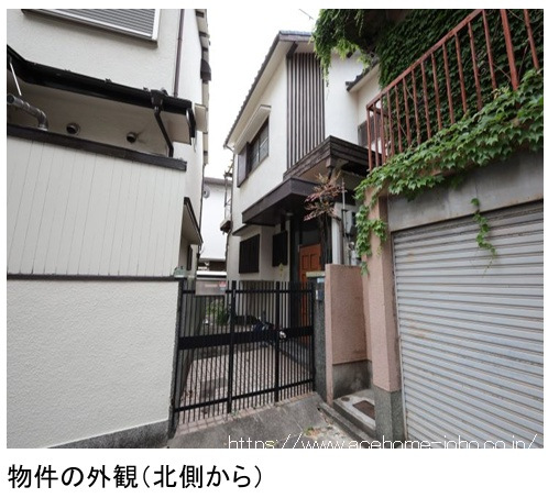 北西側より